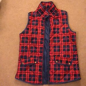 Plaid slim puffer vest